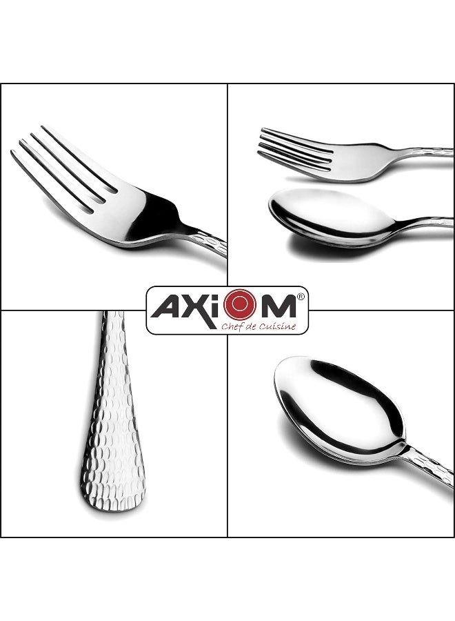 AXIOM Cutlery Set of 24 Pieces Stainless Steel Premium Silverware - Image 3