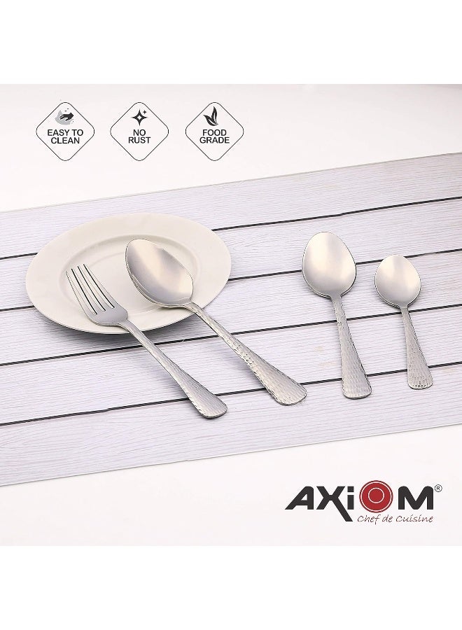 AXIOM Cutlery Set of 24 Pieces Stainless Steel Premium Silverware - Image 4