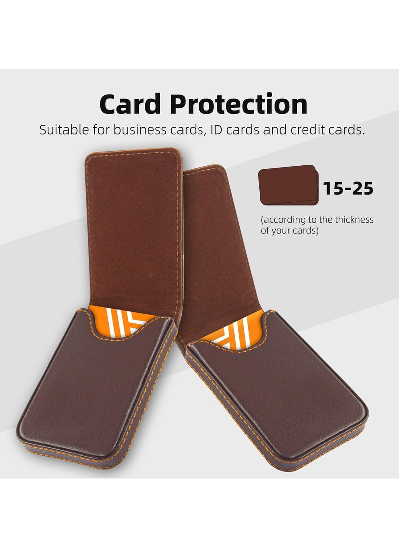 Oasisgalore - Business Card Holder Case with Premium PU Leather, Credit Card Holder Case for Men and Women - Image 1
