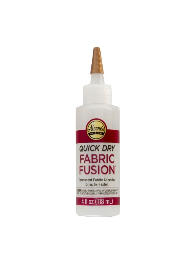 Aleene's Aleene S Quick Dry Fabric Fusion Permanent Fabric Adhesive  4-Ounce  - Image 1
