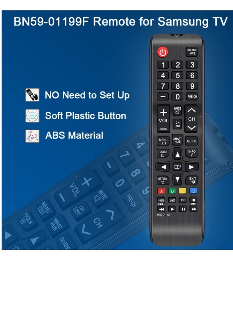 ELTRAZONE Universal Replacement Remote Control BN59-01199F for Samsung LCD LED HDTV 3D TV – Compatible with BN59-01199F, AA59-00666A, AA59-00741A, AA59-00600A & More – Battery Included - Image 4