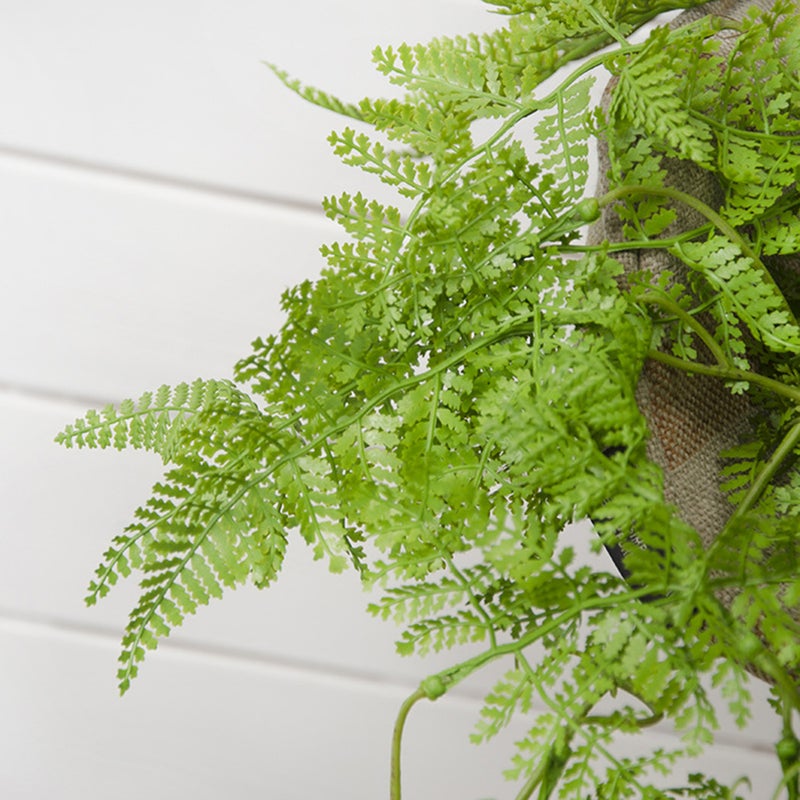 Artificial Green Plants Fishtail Pine Fern Leaf Simulation Wall Hanging Plant Flowers Hotel Wedding Home Shop Decoration - Image 3