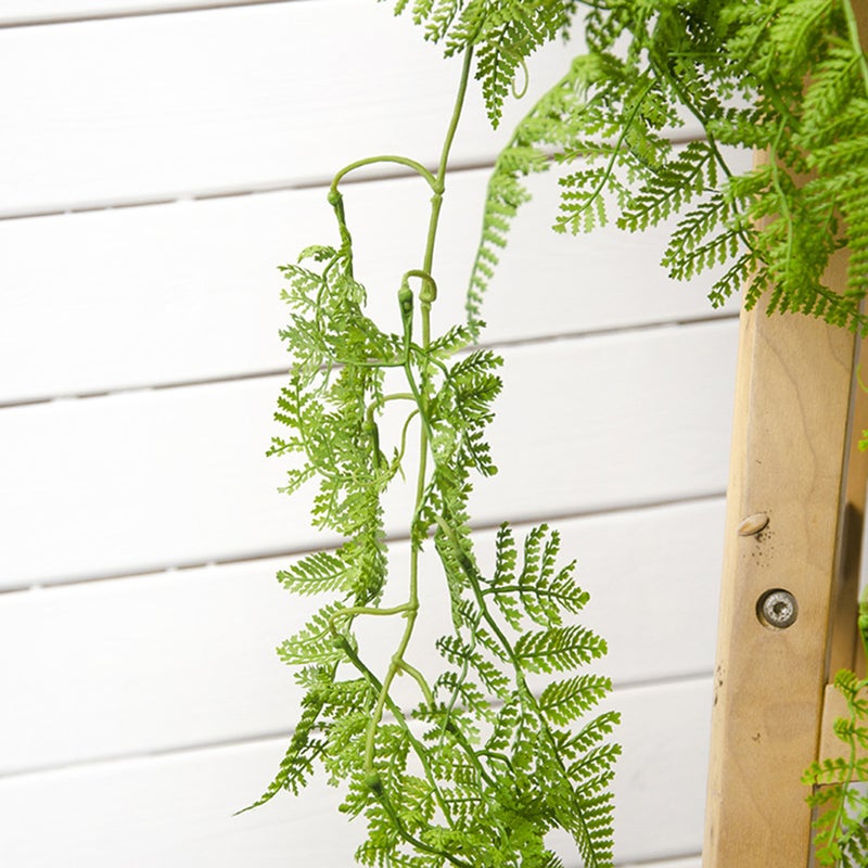 Artificial Green Plants Fishtail Pine Fern Leaf Simulation Wall Hanging Plant Flowers Hotel Wedding Home Shop Decoration - Image 4