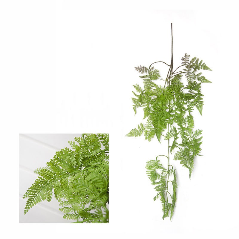 Artificial Green Plants Fishtail Pine Fern Leaf Simulation Wall Hanging Plant Flowers Hotel Wedding Home Shop Decoration - Image 2