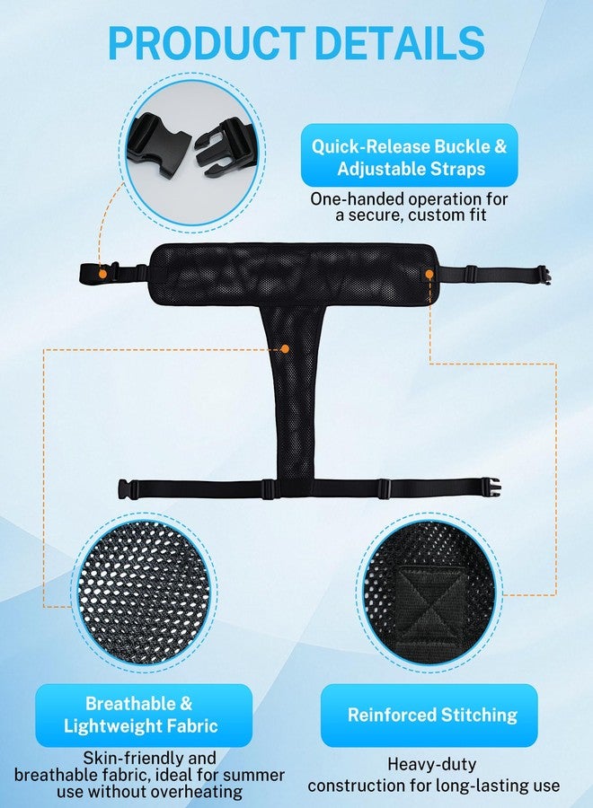 KUAZIDAR T-Shaped Wheelchair Seat Belt, Adjustable Safety Harness for Elderly & Disabled, Non-Slip Medical Mobility Accessory (Black) - Image 4