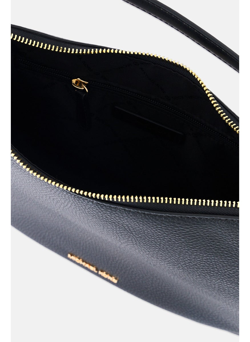 Michael Kors Women Brand Logo Hobo Bag 26 H x 32 L x 8 W cm, Black  - Image 4