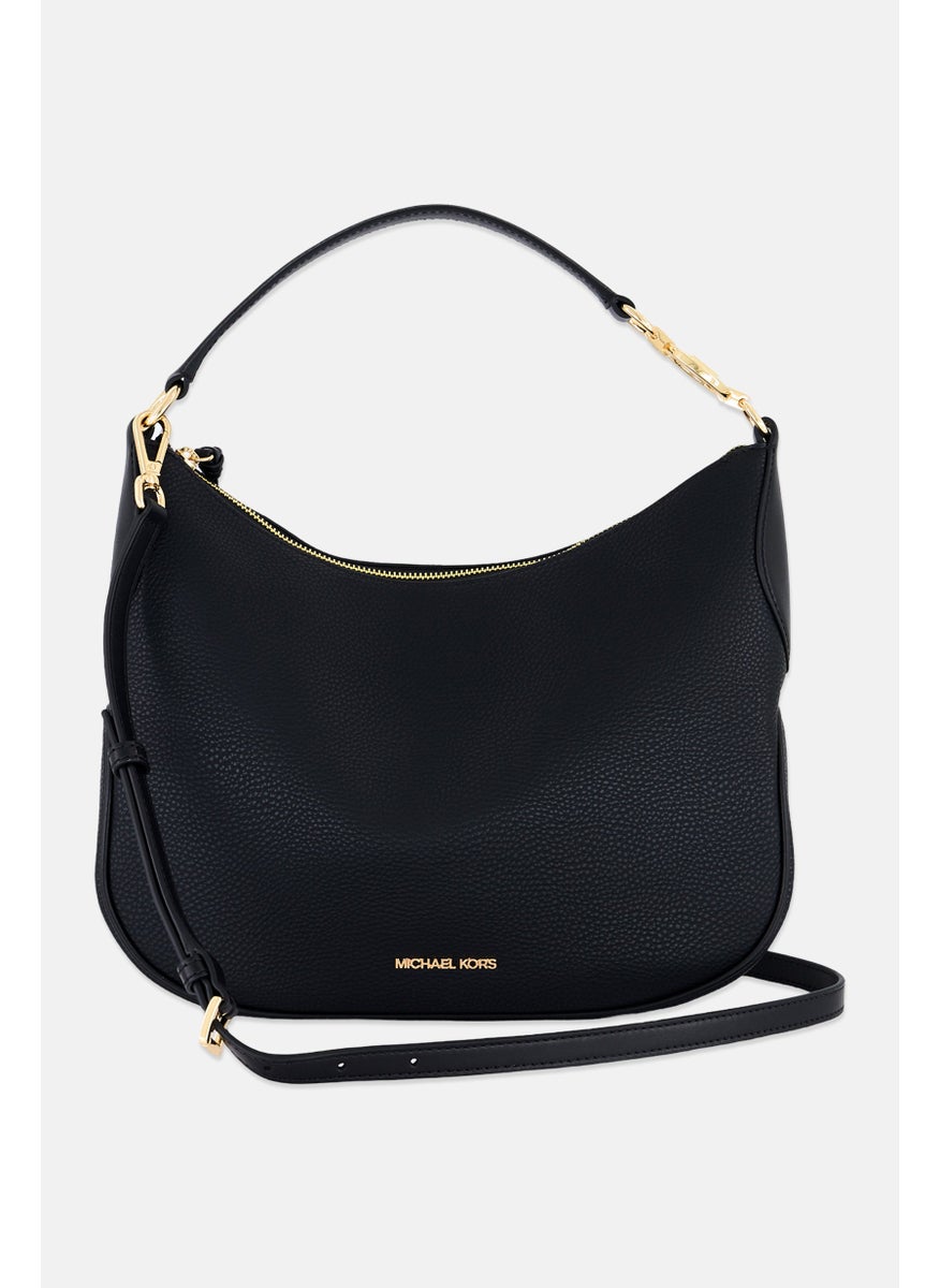 Michael Kors Women Brand Logo Hobo Bag 26 H x 32 L x 8 W cm, Black  - Image 2