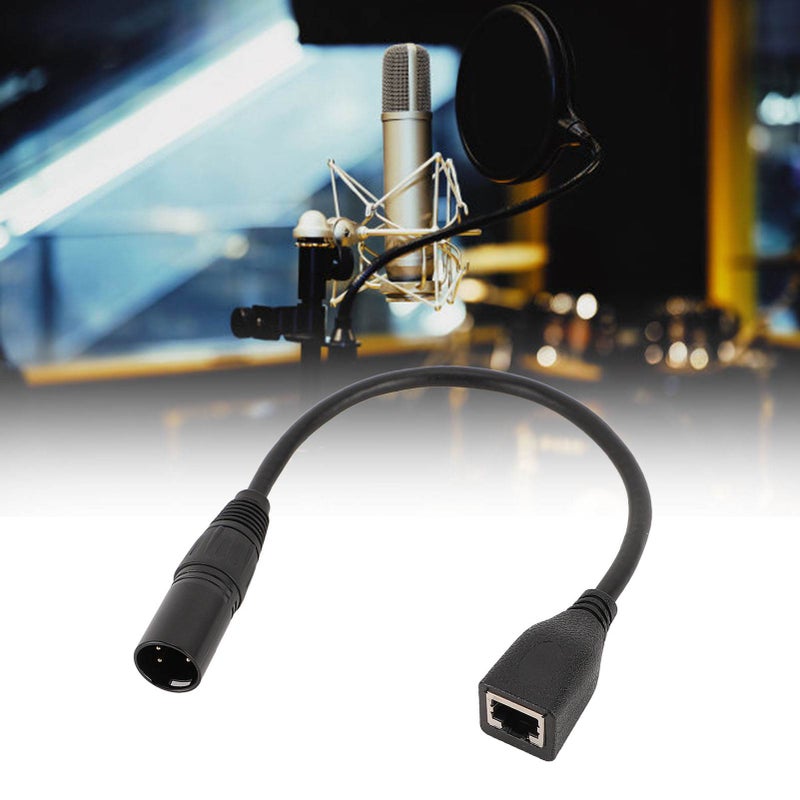 XLR Male to RJ45 Female Cable 22AWG Oxygen Free Copper Shielded XLR 5 Pin to RJ45 Network Adapter Cable for DMX CON Controller Series 1ft - Image 5