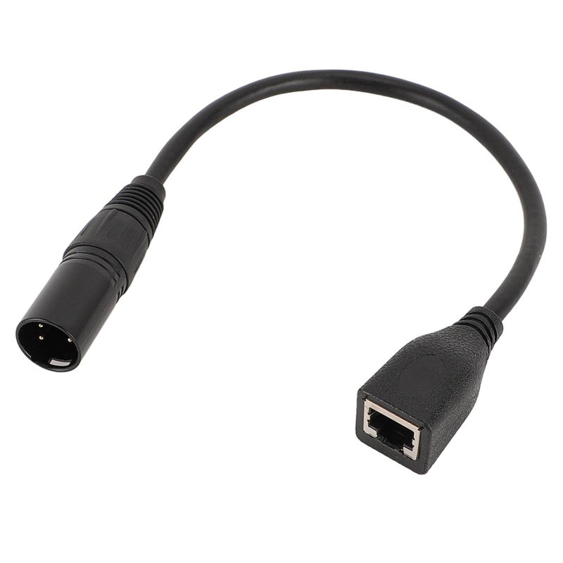 XLR Male to RJ45 Female Cable 22AWG Oxygen Free Copper Shielded XLR 5 Pin to RJ45 Network Adapter Cable for DMX CON Controller Series 1ft - Image 3