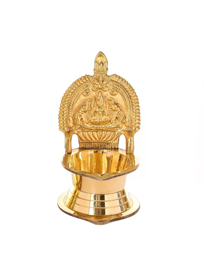 BulkySanta BulkySanta Pure Brass Kamakshi Deepa Big Size Kamatchi vilakku Kamakshi Devi Oil Lamp 12 cm Long 1  - Image 1