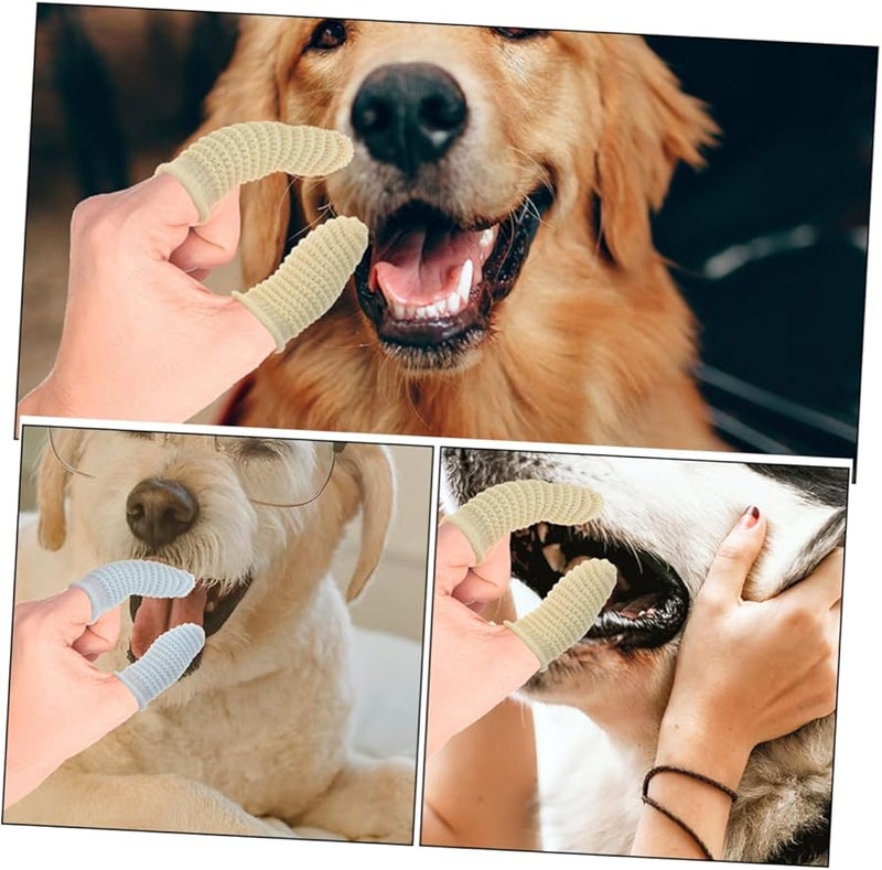 12 فرشاة أسنان قابلة للغسل للكلاب والقطط للعناية بالفم وتنظيف الأسنان - Image 4