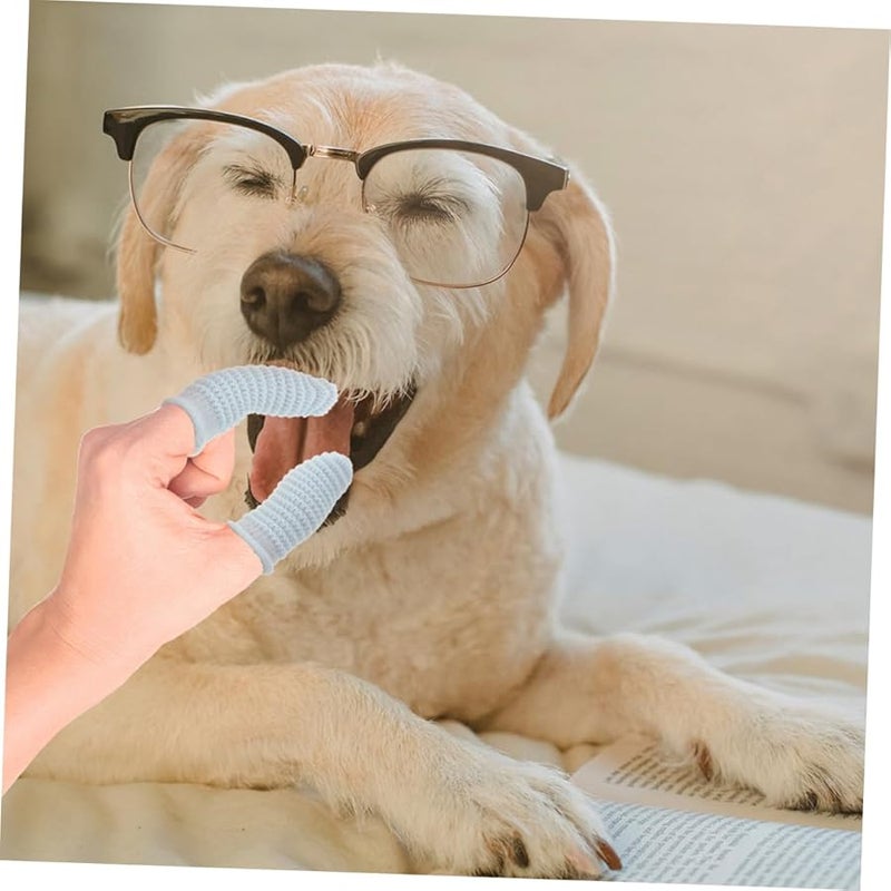 12 فرشاة أسنان قابلة للغسل للكلاب والقطط للعناية بالفم وتنظيف الأسنان - Image 5