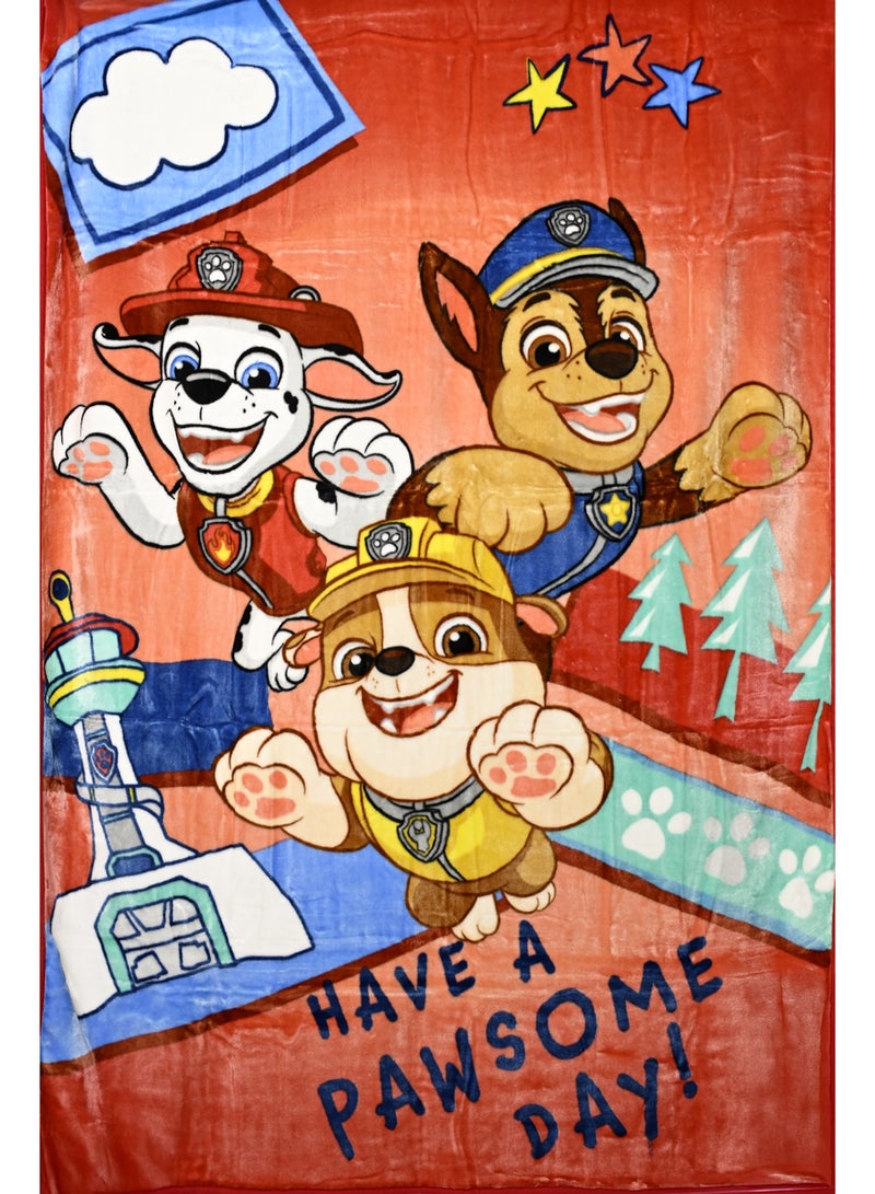 Paw-G Raschel Blanket – Ultra-Soft, Lightweight 100% Polyester – Pink - Image 2