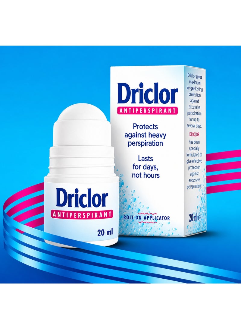 Driclor Antiperspirant Roll-On 20ml – Long-Lasting Protection Against Heavy Perspiration - Image 2