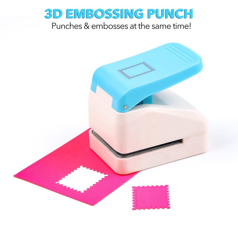 BAOFALI 0.9x1.1inch Postage Stamp Embossing Punch; Punches Score Tools for Scrapbooking Journaling Paper Craft DIY Card Making Paper Crafting Scrapbooking DIY Card Making Arts Crafts Supplies - Image 4