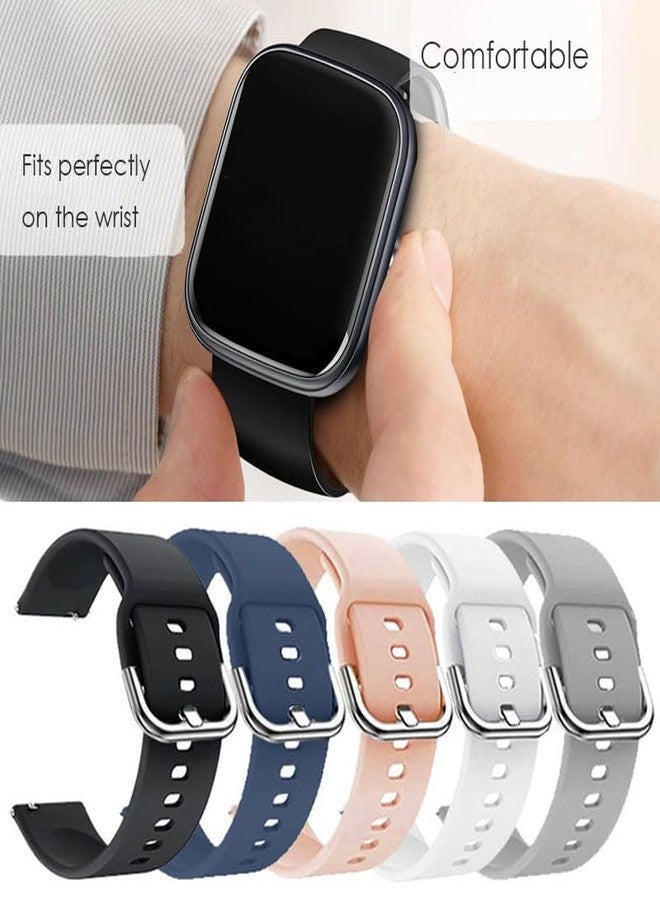 Xininyia Compatible with Amazfit Bip 6 Watch Bands, Soft Silicone Adjustable Straps Quick Release Replacement Wristbands (5-PACK) - Image 4