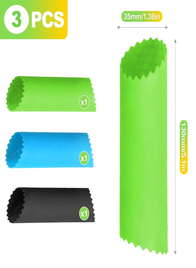 CeroDimo 3 Pack Silicone Garlic Peeler Tube Roller Set Odor Resistant Garlic Roller for Quick Clove Skin Removal Easy to Clean Kitchen Tool with Multicolor - Image 2