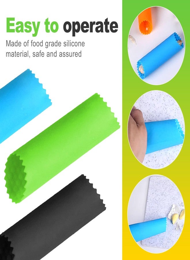 CeroDimo 3 Pack Silicone Garlic Peeler Tube Roller Set Odor Resistant Garlic Roller for Quick Clove Skin Removal Easy to Clean Kitchen Tool with Multicolor - Image 3