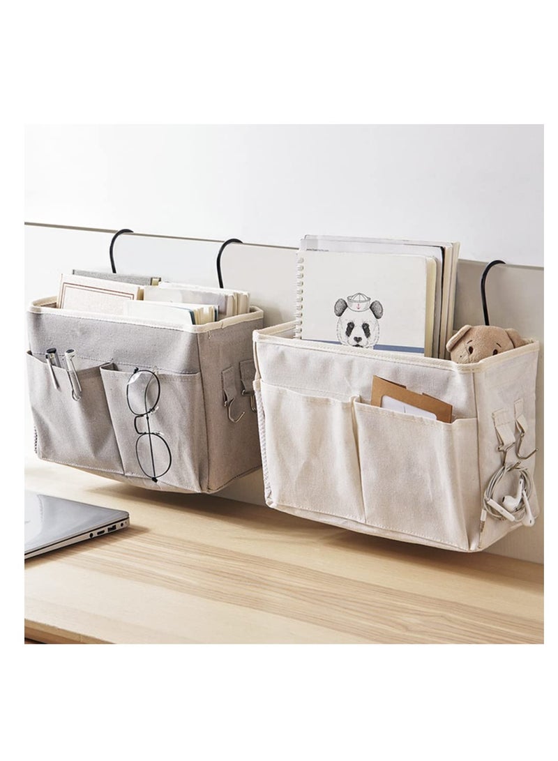 SYOSI With pattern Home Multifunctional Bedside Hanging Bag College Dormitory Bedside Cloth Hanging Basket Bed Clutter Sorting Storage Bag Magazine Book Storage Bag (the first picyures) - Image 3