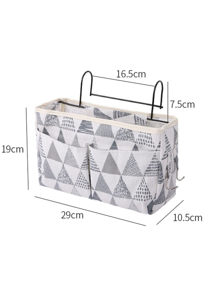 SYOSI With pattern Home Multifunctional Bedside Hanging Bag College Dormitory Bedside Cloth Hanging Basket Bed Clutter Sorting Storage Bag Magazine Book Storage Bag (the first picyures) - Image 2