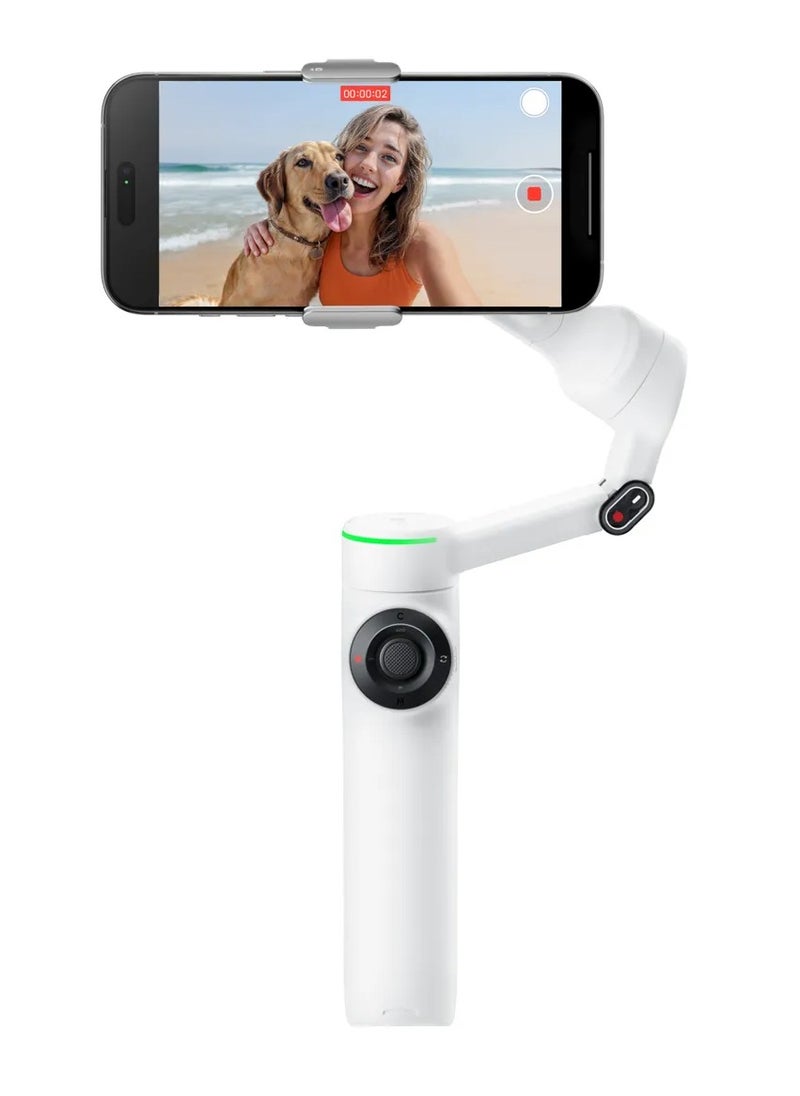 Insta360 FLOW 2 PRO | Standard Bundle | Ultimate AI Tracking Gimbal Stabilizer. Achieve smooth, pro-level shots with advanced AI tracking and sleek design. Perfect for creators on the go! – Summit White  - Image 1