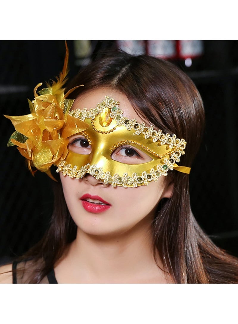 NajmStyle Masquerade Mask For Couples Venetian Halloween Costume Ana Lace Masks Women's Mens - Image 4