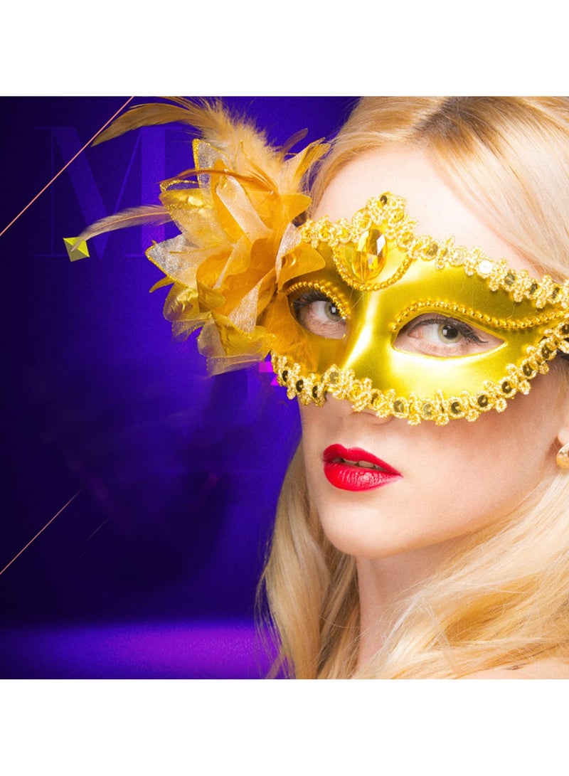 NajmStyle Masquerade Mask For Couples Venetian Halloween Costume Ana Lace Masks Women's Mens - Image 5