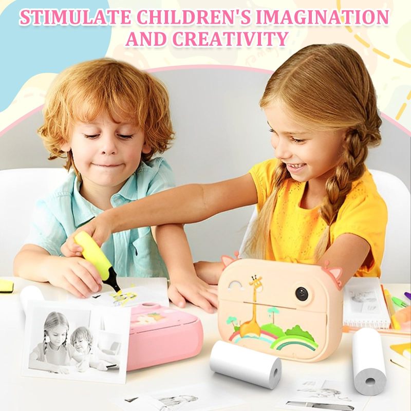 Thermal Paper Rolls: 57*25mm White Smudge-Free Semi-Gloss - Easy-Load 20-Pack Instant Camera Paper for Kids Aged 4+, Creative Craft & On-The-Go Play - Image 3