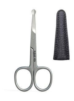 RUBAB MEN RUBAB MEN Nasal Safety Personal Grooming Scissor for Nose Hair, Beard, Mustache and Eyebrow | Safety Blunt Round Tip & Heavy Duty Non Rusting SS Metal | Travel Friendly  - Image 1