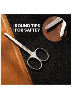RUBAB MEN RUBAB MEN Nasal Safety Personal Grooming Scissor for Nose Hair, Beard, Mustache and Eyebrow | Safety Blunt Round Tip & Heavy Duty Non Rusting SS Metal | Travel Friendly  - Image 2