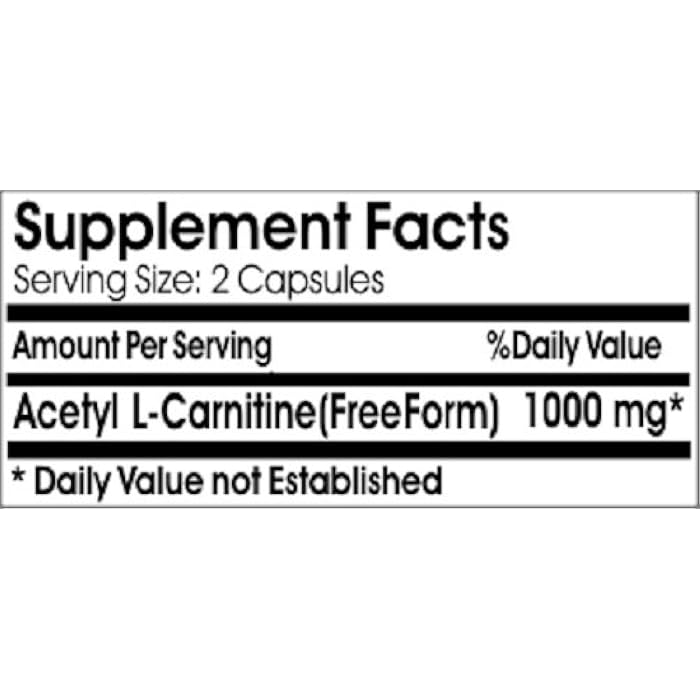 Vitamins Because أسيتيل L-كارنيتين 1000 ملغ 200 كبسولة - Image 2