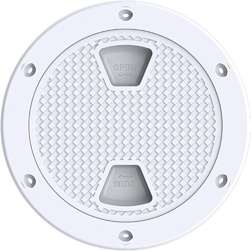 SEAFLO 4" - 8" White Circular Non Slip Inspection Hatch w/Detachable Cover - Image 1