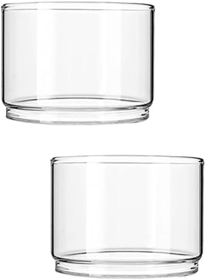 AKDC Cabilock 2Pcs Stackable Glass Jars Stacking Glass Apothecary Jar Round Glass Storage Canisters Salad Bowl Cylinder Food Storage Without Lids For Kitchen Food Cookies Coffee - Image 3