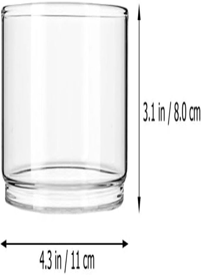 AKDC Cabilock 2Pcs Stackable Glass Jars Stacking Glass Apothecary Jar Round Glass Storage Canisters Salad Bowl Cylinder Food Storage Without Lids For Kitchen Food Cookies Coffee - Image 5
