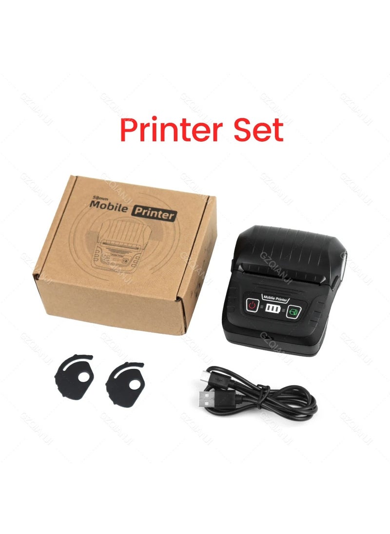 AROAQ Smart Mini Portable Bluetooth Receipt Printer 58mm Wireless Thermal Printer for Bills and Cash Tickets Ideal for Supermarkets and Offices  - Image 1