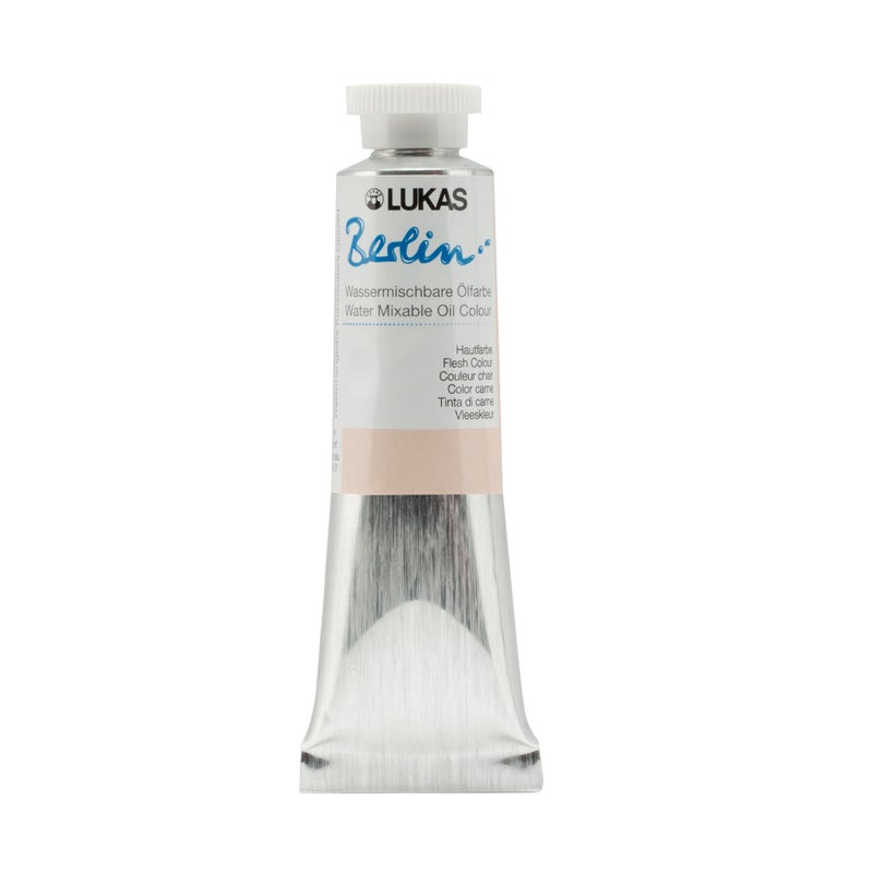 LUKAS Berlin Pro Artists Water Mixable Oil Paint 37 ml Tube Peach Pink Water Soluble Lightfast Pigments Quick Drying Easy CleanUp EcoFriendly Professional Quality 40 Color Range