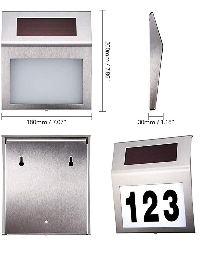 SYOSI Lighted House Numbers, Solar House Number, Sign with Waterproof LED, for Outdoor Address Numbers, Solar Powered Address Numbers - Image 3