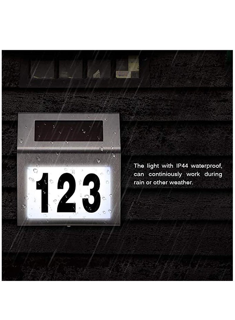 SYOSI Lighted House Numbers, Solar House Number, Sign with Waterproof LED, for Outdoor Address Numbers, Solar Powered Address Numbers - Image 5