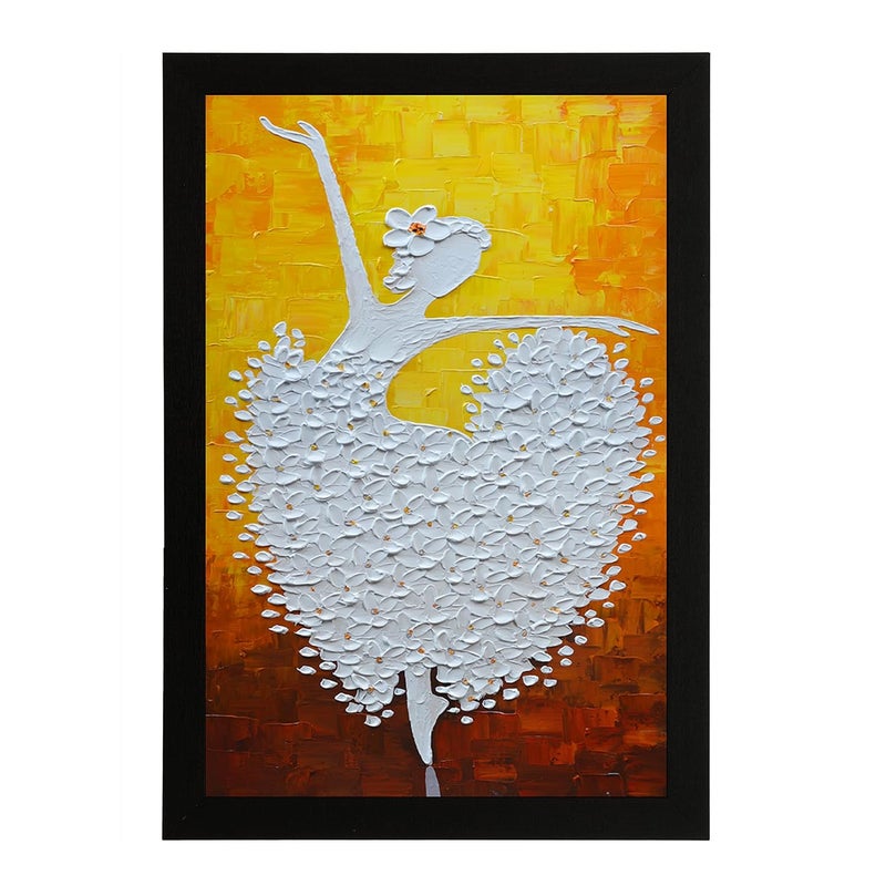 Masstone Dancing Lady Wall Painting Painting for Bedroom Living Room 20x14 Inch Wall Painting With Frame Wall Painting for Wall Decoration Scenery for Living Room
