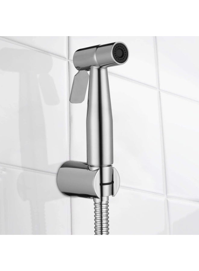 Wedmax Stainless Steel Handheld Bidet Sprayer, Shower Head with 49 Inch Hose and Bracket Holder - Image 4