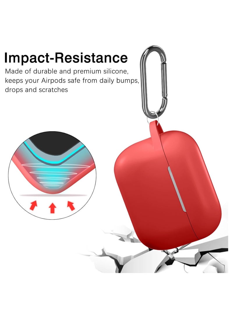 AROAQ Protective Case Compatible with AirPods Pro Case, Silicone Protective Case Cover with Carabiner, Compatible with Apple Airpods Pro - Image 3