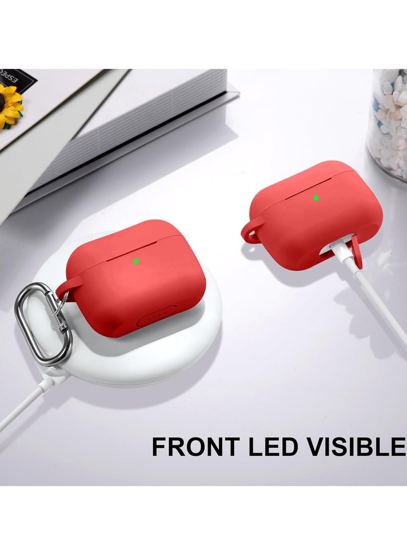 AROAQ Protective Case Compatible with AirPods Pro Case, Silicone Protective Case Cover with Carabiner, Compatible with Apple Airpods Pro - Image 2