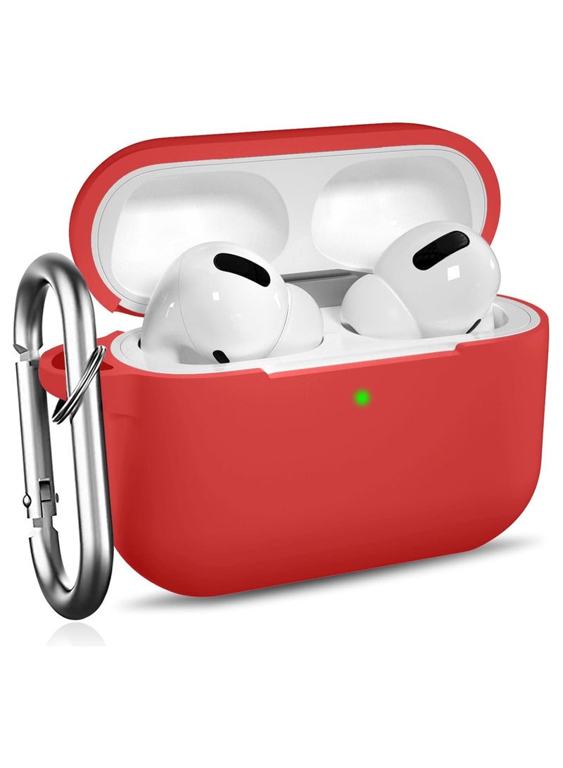 AROAQ Protective Case Compatible with AirPods Pro Case, Silicone Protective Case Cover with Carabiner, Compatible with Apple Airpods Pro - Image 1