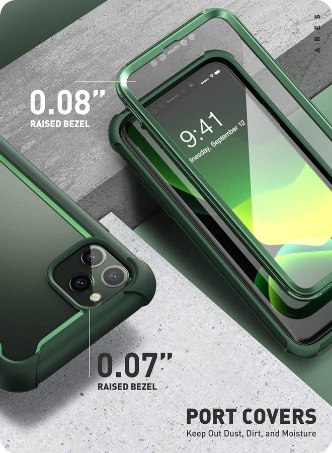 آي-بلاسون جراب i-Blason Ares لهاتف iPhone 11 Pro Max إصدار 2019، جراب متين شفاف مزدوج الطبقات مع واقي شاشة مدمج (أخضر) - Image 5
