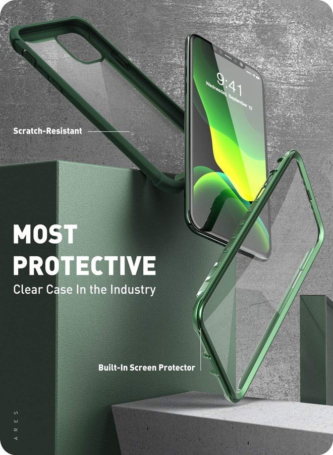 آي-بلاسون جراب i-Blason Ares لهاتف iPhone 11 Pro Max إصدار 2019، جراب متين شفاف مزدوج الطبقات مع واقي شاشة مدمج (أخضر) - Image 2