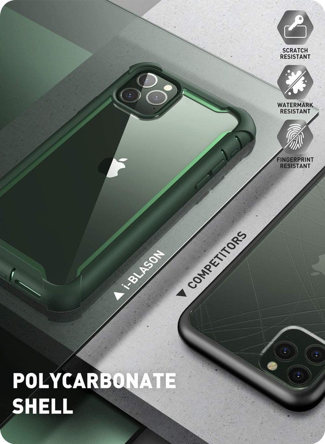 آي-بلاسون جراب i-Blason Ares لهاتف iPhone 11 Pro Max إصدار 2019، جراب متين شفاف مزدوج الطبقات مع واقي شاشة مدمج (أخضر) - Image 4