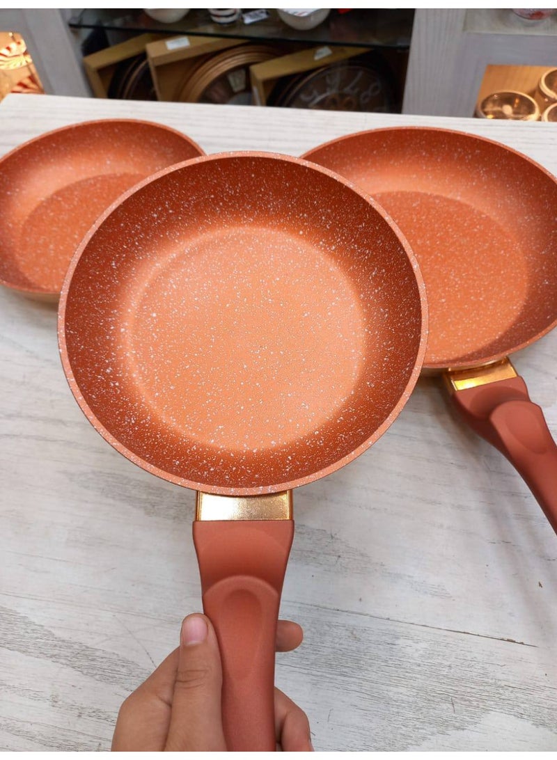 طقم الطاسات الذهبي 3 قطع مقاسات: 20 / 24 / 28 سم - Image 3