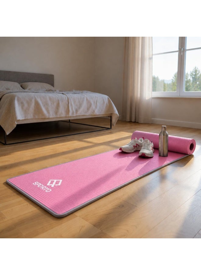 SportQ 10mm Non-Slip Yoga Mat, ideal for high-intensity workouts, Pilates, yoga, and many other home exercises - Image 3