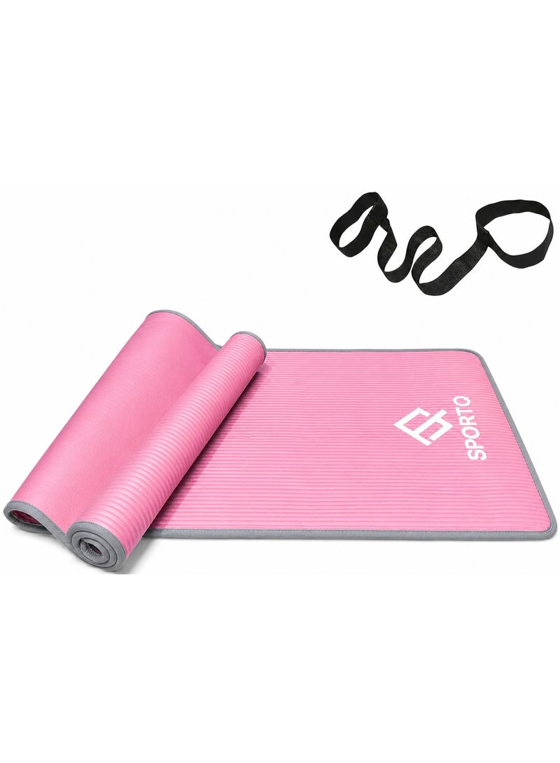 SportQ 10mm Non-Slip Yoga Mat, ideal for high-intensity workouts, Pilates, yoga, and many other home exercises - Image 1