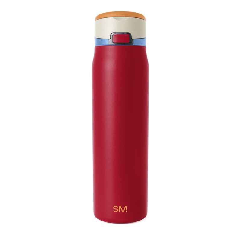 Simple Modern Mesa Loop Water Bottle with Covered Straw and Handle 30oz Cup Holder Friendly Insulated Stainless Steel Bottles for Travel Sports and School Salsa - Image 2